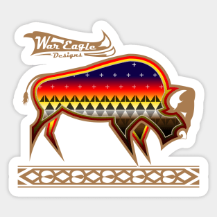 Protecting the people Brown Buffalo Sticker